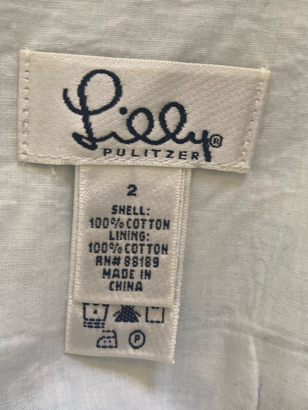 Vintage Lilly Pulitzer Blue Lion Print Cotton Sundress Blue White Y2k Size 2 - Picture 9 of 10